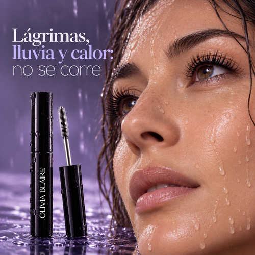 Máscara que no se corre con lágrimas ni lluvia