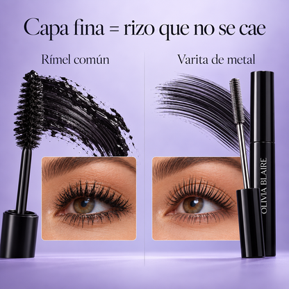 Olivia Blaire™ — Máscara con Peine de Acero para Pestañas Definidas y Sin Grumos